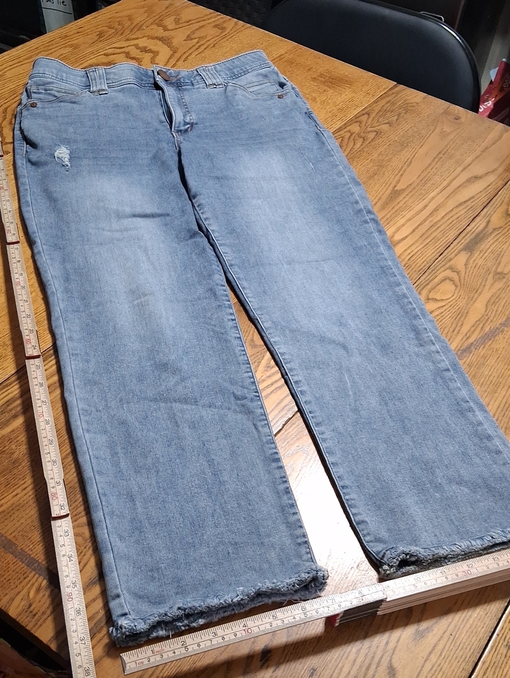 DEMOCRACY Jean Womens 8 BLUE Pants Denim AB TECHNOLOGY Used STRAIGHT LEGS ??